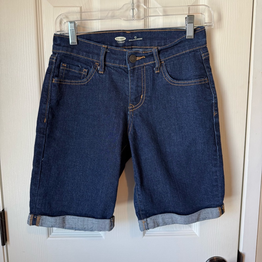 Old Navy Indigo Denim Bermuda Shorts size 0